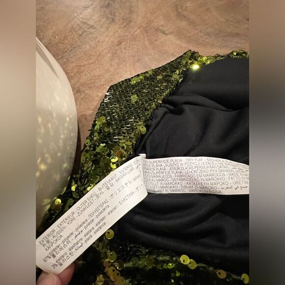 Zara green sequin dress, size XS NWT - Picture 11 of 11